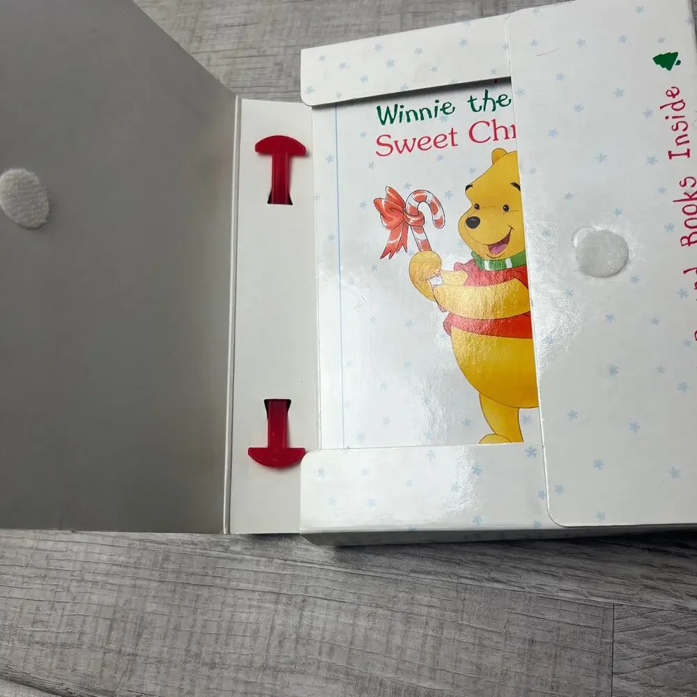 Vintage 1998 Disney's Winnie the Pooh Box of Christmas board Book set